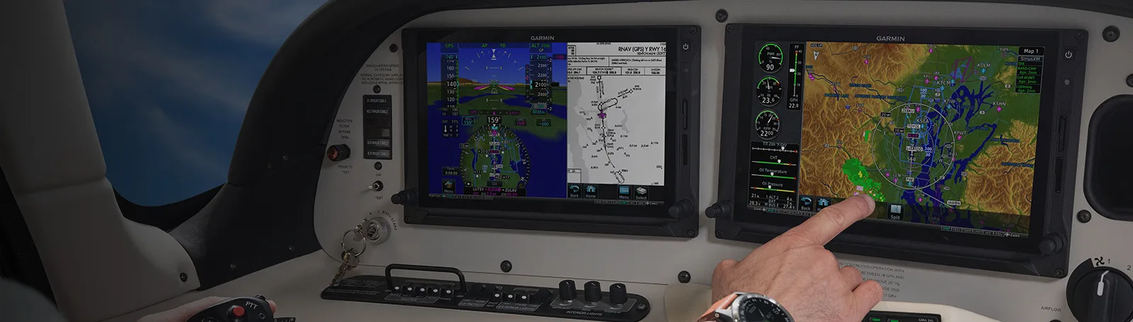 Aircraft avionics cockpit